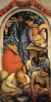 Noche de los Pobres Socialismo Diego Rivera Pinturas al óleo